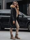 Ženska zimska jakna parka s krznom črna Dstreet TY5115