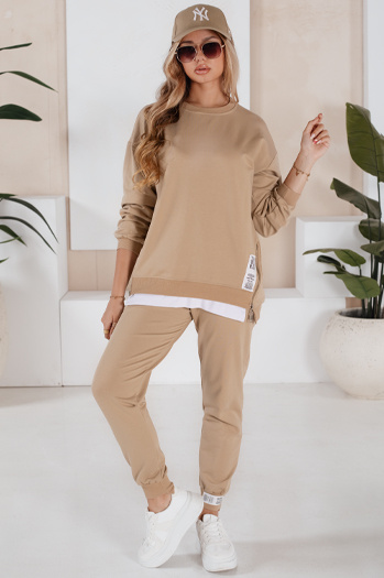 Ženske trenirke TORONTO beige Dstreet AY0954