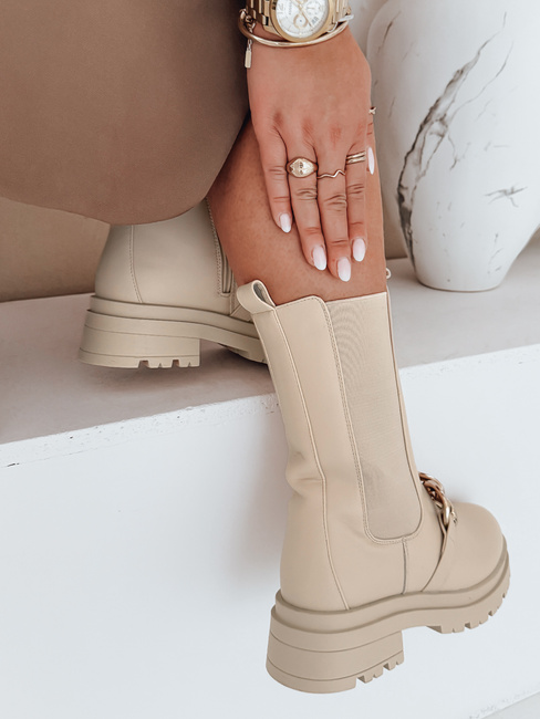 Ženski škornji NIGHTWALK beige Dstreet ZY0493