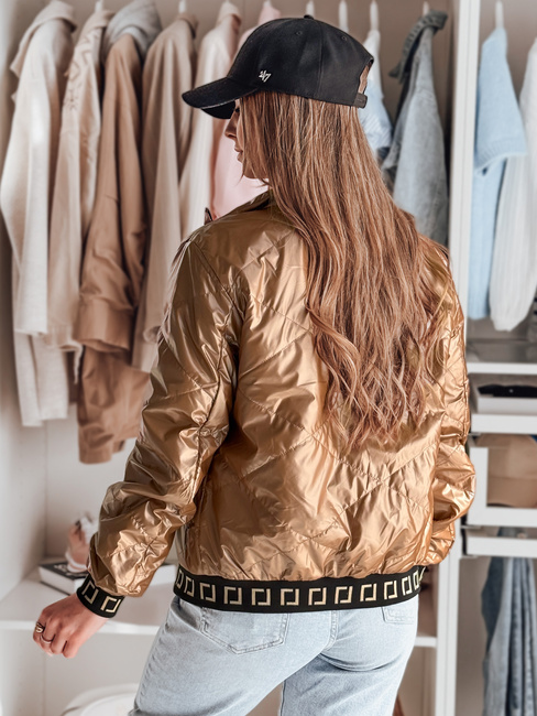 Ženska prešita bomber jakna GLAMCIX beige Dstreet TY4784