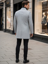 Moški plašč z enim zapenjanjem Barva siva DSTREET CX0428
