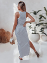 SUMMER LOVE one size maxi obleka bela in modra Dstreet EY2611