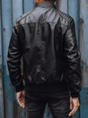Moška usnjena jakna črna Dstreet TX4739