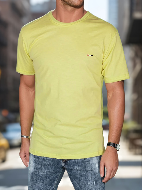 Moška majica z vezenino, rumena Dstreet RX5636