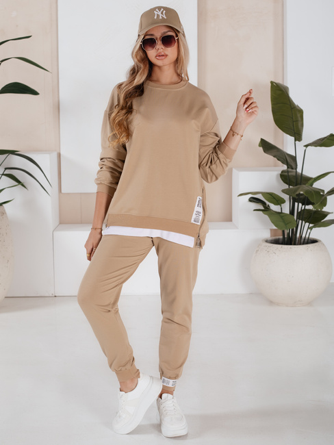 Ženske trenirke TORONTO beige Dstreet AY0954