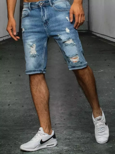 Moške jeans kratke hlače Barva Modra DSTREET SX1516