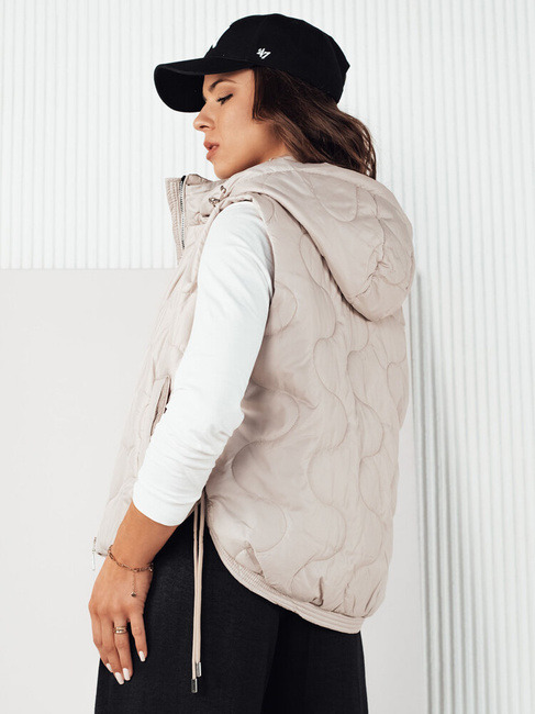 Ženski prešit telovnik TREOS Barva Svetlosiva DSTREET TY4217