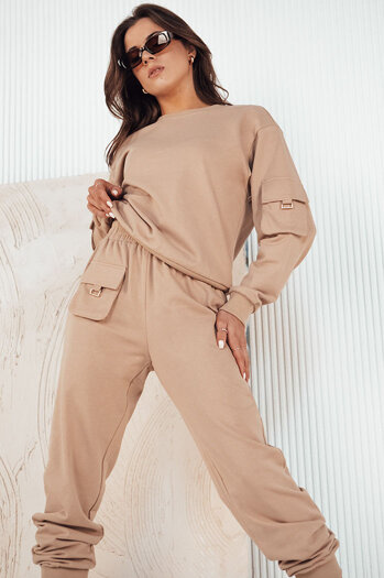 Ženski komplet trenirke CADAVAL Barva Bež DSTREET AY1009
