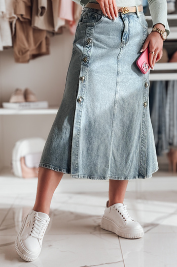 Denimsko midi krilo DEMILOVO blue Dstreet CY0487