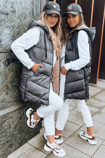 Ženski obojestranski telovnik ONADE Barva Temno siva DSTREET TY3725