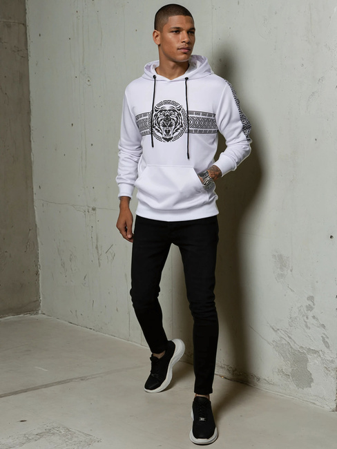 Moška jopa s kapuco Barva Bela DSTREET BX5573