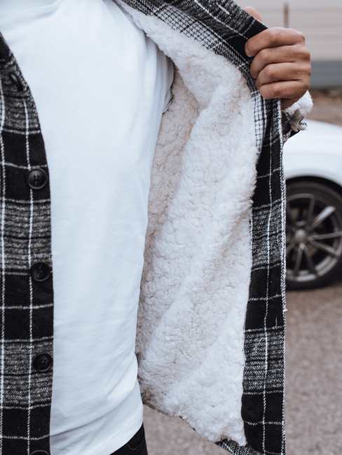 Moška izolirana jakna s kapuco črna Dstreet TX4956