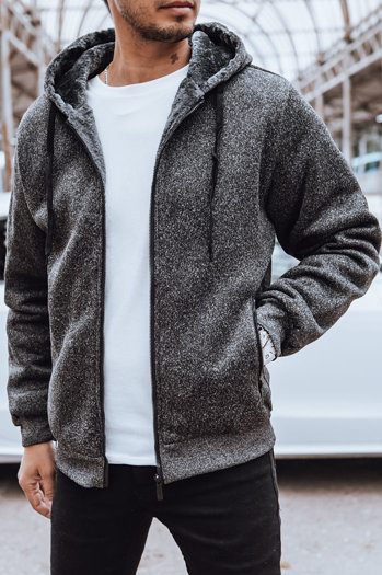 Moška jopa z zadrgo Barva Temno siva DSTREET BX5598