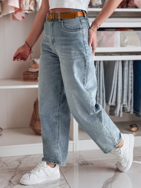Ženske jeans hlače s pasom NEWFLOVER blue Dstreet UY2458
