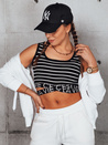 LA VIE CEST ženski črtasti top črne barve Dstreet RY2314_1