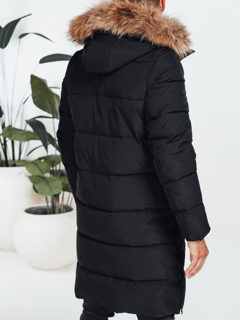 Moška prešita zimska jakna črna TX5074