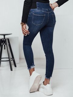 Ženske jeans hlače HIGHJEANS mornarsko modra Dstreet UY2327_4