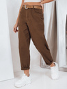 Ženske kavbojke mom fit rjave barve Dstreet UY2844