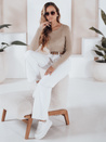 Ženski rebrasti pulover NOLVIE beige Dstreet MY2496
