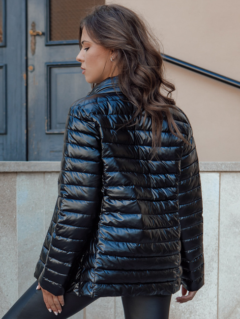 Pikowana kurtka damska ze stójką BUSY BEE czarna Dstreet TY4538