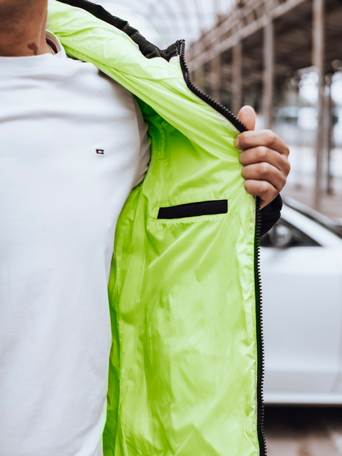 Moška prešita zimska jakna s kapuco črna Dstreet TX4892