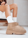 Ženski snežni škornji na debelem podplatu bež Dstreet ZY1289