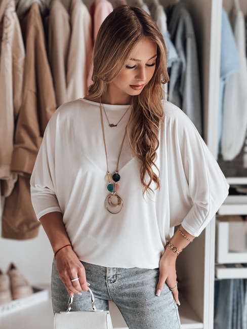 Ženska bluza prevelike velikosti z obeskom LUZVIA ecru Dstreet RY2771