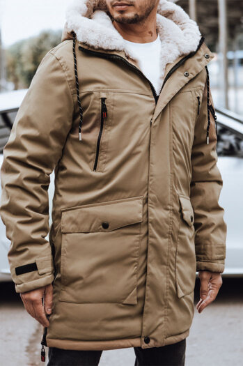 Moška zimska jakna Barva Temno bež DSTREET TX4593