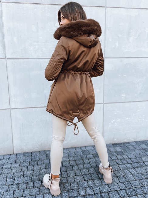 Ženska zimska jakna GODDESS Barva kavna DSTREET TY3869