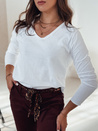 Ženska bluza VAVLSTYLES gladka bela Dstreet RY2687_3