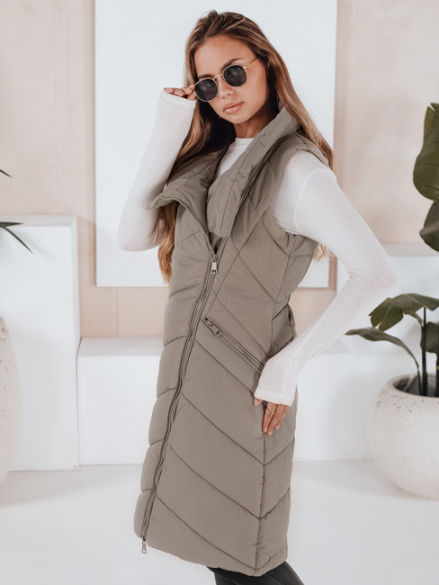 Ženski brezrokavnik SERKIS zelena Dstreet TY3279