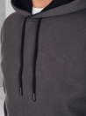 Moška osnovna majica s kapuco v grafitni barvi Dstreet BX5861