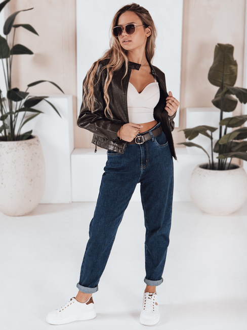 Ženske kavbojke mom fit blue Dstreet UY2752