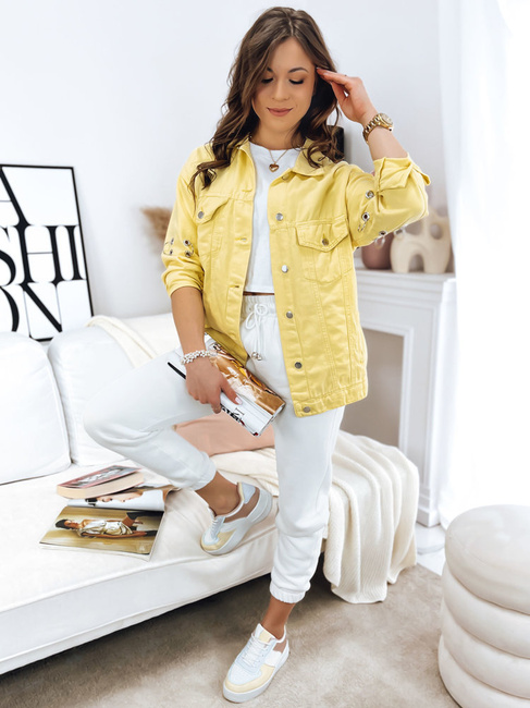 Ženska jeans jakna RECCE Barva Limona DSTREET TY3457