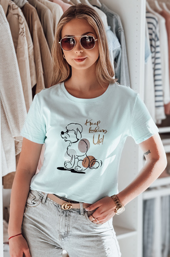 Ženska majica LUMIFIT pudelj modra Dstreet RY2737