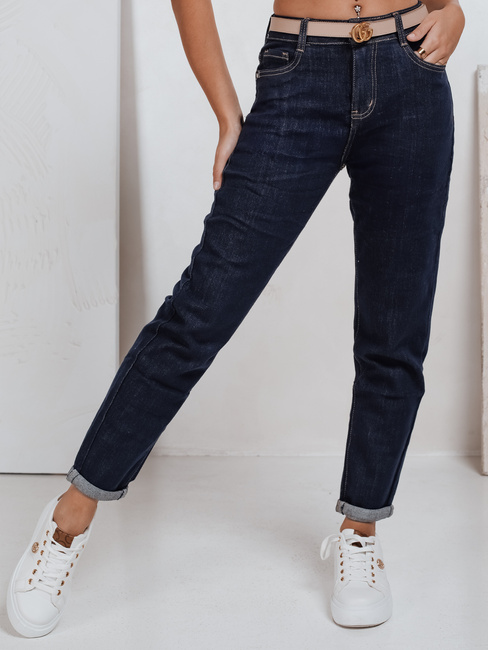 Ženske kavbojke mom fit mornarsko modre barveDstreet UY2781