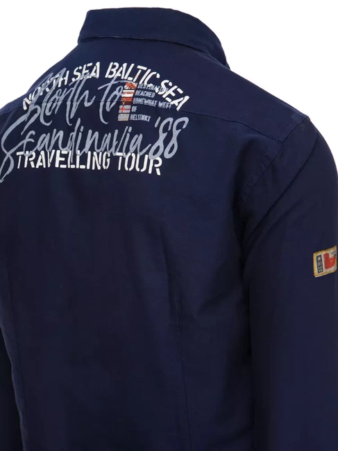 Moška srajca z dolgimi rokavi Barva Mornarica  DSTREET DX2281