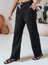 Ženske priložnostne hlače s širokimi nogami BOHO DAY black Dstreet UY2647