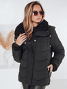 Ženska prešita zimska jakna WARMMISS s kapuco črna Dstreet TY4921