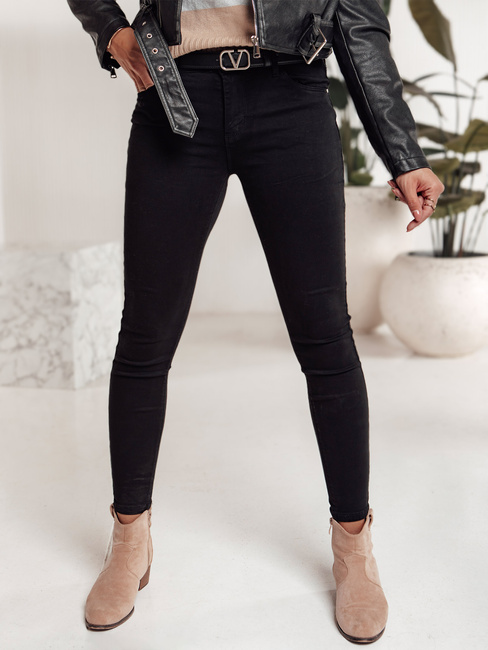 Ženske jeans hlače CLARET black Dstreet UY2249
