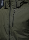 Moška zimska jakna s kapuco zelena Dstreet TX5118