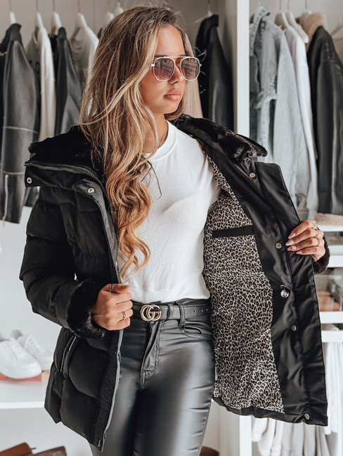 WINTERGIRL ženska prešita jakna črna Dstreet TY4933