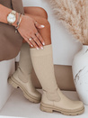 Ženski škornji z nogavicami beige Dstreet ZY1012