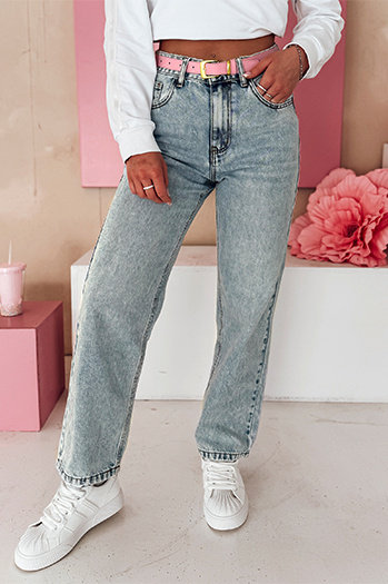 Ženske hlače iz džinsa mom fit MERTINE blue Dstreet UY2503