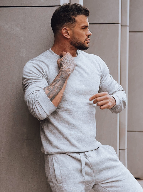 Moške komplet trenirke Barva Svetlosiva DSTREET AX0738