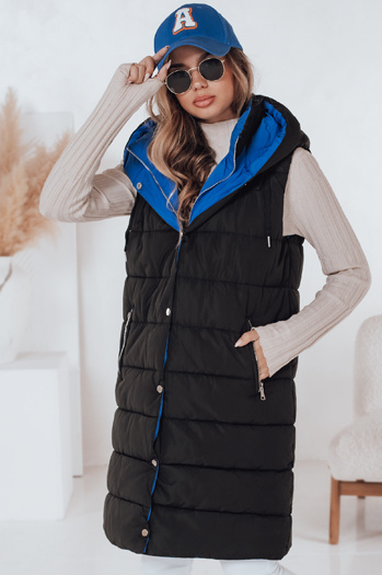 Ženski dolgi telovnik CHESTER Barva Črna DSTREET TY2305