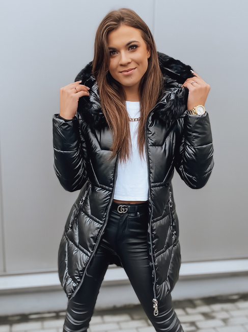 Ženska zimska jakna s kapuco KRISTA black Dstreet TY3065