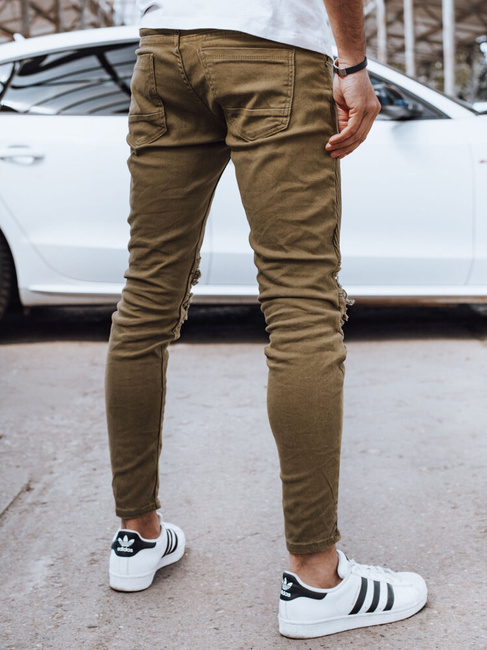 Spodnie męskie jeansowe oliwkowe Dstreet UX4353