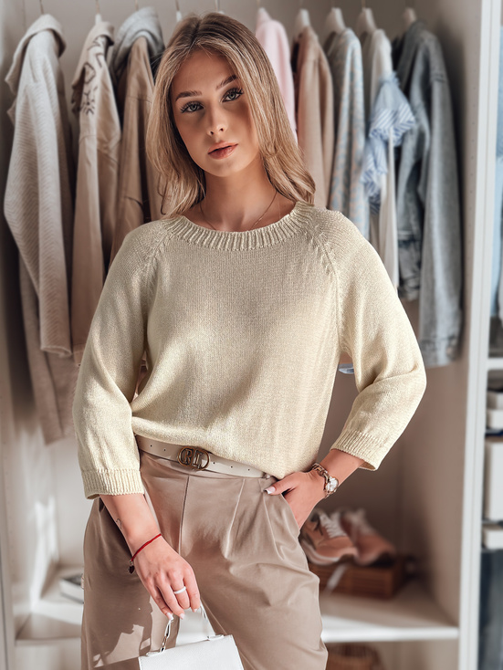 Ženski pulover prevelike velikosti SOFTICAN beige Dstreet MY2432