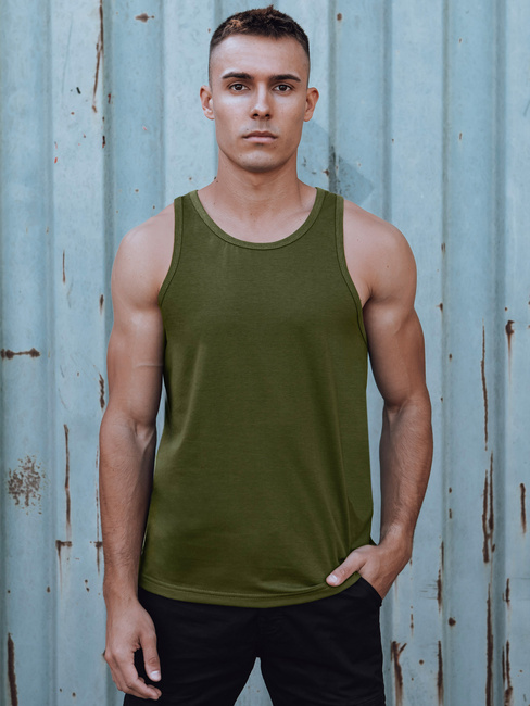 Moška zelena majica brez rokavov Dstreet RX5621